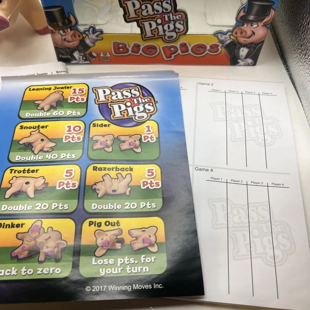 Pass the Big Pigs Classic Dice Game, by Winning Moves Games